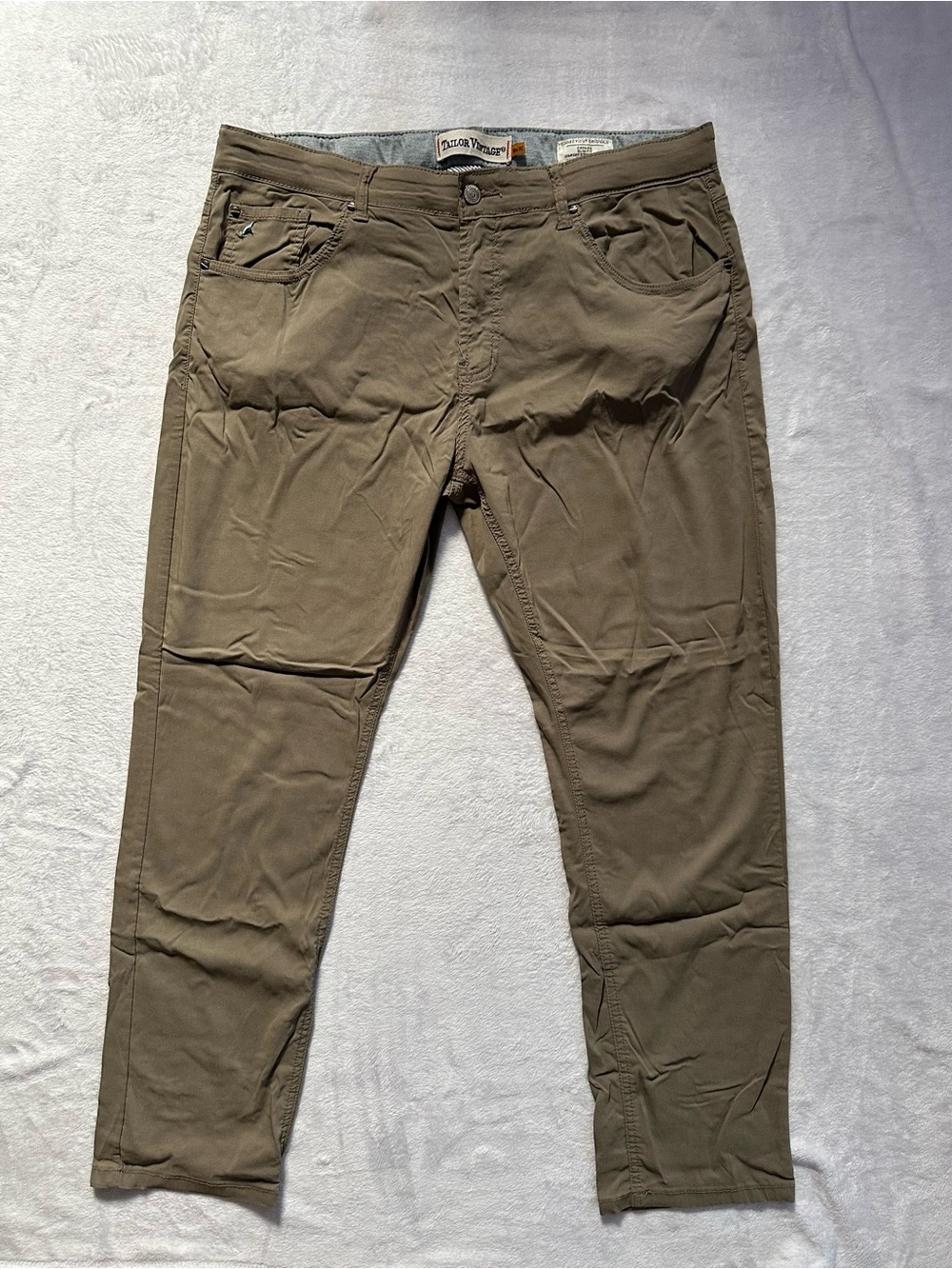 Tailor Vintage Canaan Slim Fit Pants Mens Size 38x30 Comfort Stretch Waist